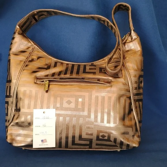 Pink bag hobo in genuine leather - Picture 2 of 4